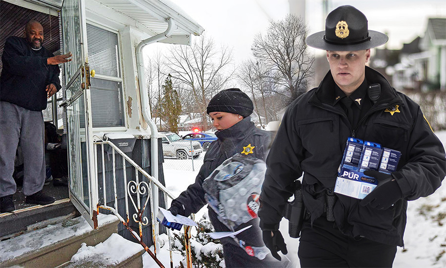 Flint police arrest people who need water