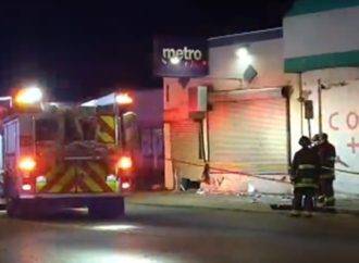 Metro PCS Building Struck By Reckless Driver