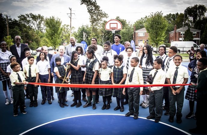 Detroit Pistons and City of Detroit Parks and Recreation Celebrate Refurbishment of 60 Neighborhood Park Basketball Courts