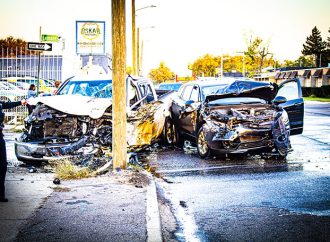 Head-On Collision on East 7 Mile Road Causes Multiple-Car Pileup Near Taylor Made Burgers