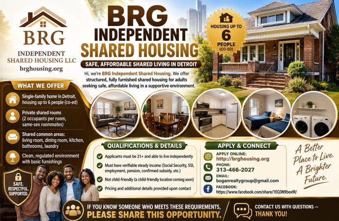 BRG Independent Shared Housing — Safe, Affordable Shared Living in Detroit