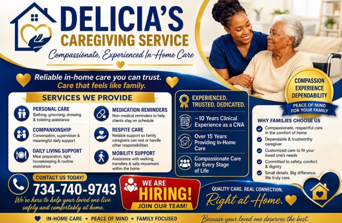 Delicia’s Caregiving Service — Compassionate, experienced in-home care